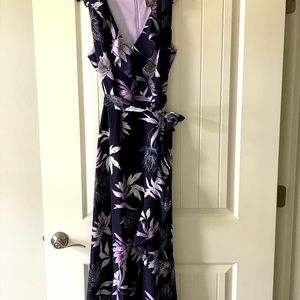 Beautiful deep purple , silky dress.